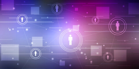 Obraz premium 2d illustration Business Network concept 