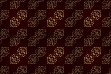 Seamless pattern with interesting doodles on colorfil background. Pano. Raster illustration.