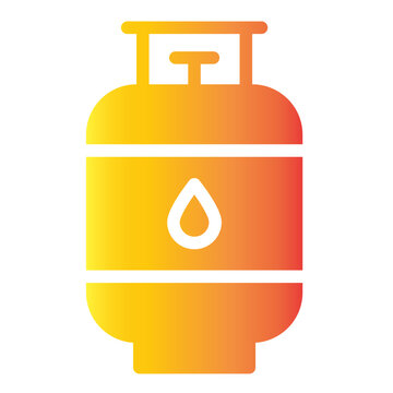 gas cylinder gradient icon