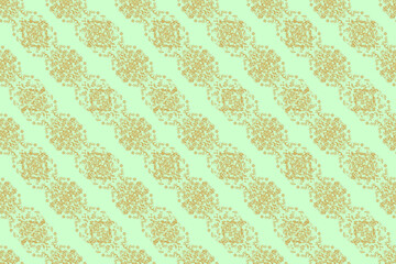 Seamless pattern with interesting doodles on colorfil background. Pano. Raster illustration.