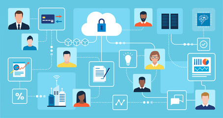 Online business, data sharing and remote work