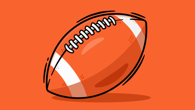 animated vector of american football ball. sports icon