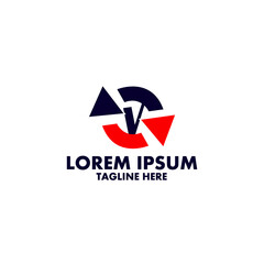 V Letter Logo Business Template Vector icon