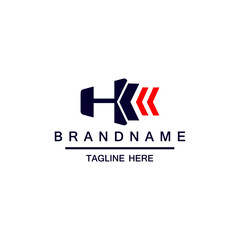 Obraz premium Letter H arrow logo icon design template elements