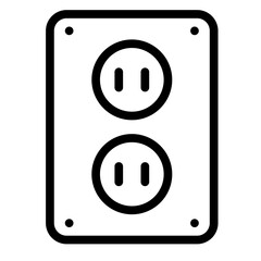 power strip line icon