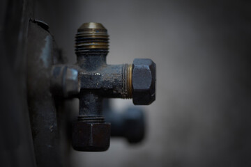 Image of home air conditioner pipe,air conditioning equipment.