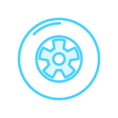 Fototapeta premium Illustration Vector Graphic of Wheel Steering icon