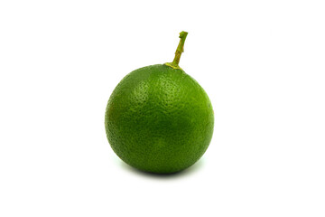 Green lemon fresh picture isolated on the white background.