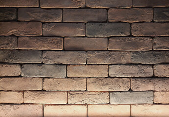 Background of old and rustic red brick wall