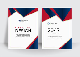 Modern corporate cover template for business report or annual report. Vector illustration design for business corporate presentation, banner, cover, web, flyer, business card, poster, game, and more