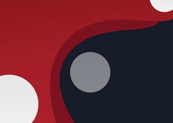 Modern simple black red wave curve abstract presentation background for business and technology design template