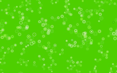 Light Green vector pattern with spheres.