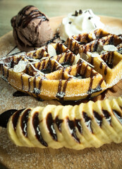 Ice cream waffle