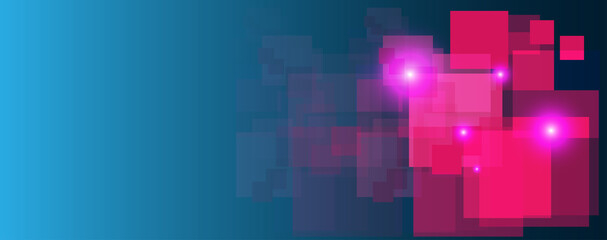 Pink rectangle technology abstract technology innovation concept vector blue background and glowing light with some Elements of this image