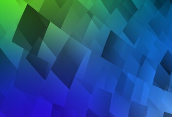 Obraz premium Light Blue, Green vector background in polygonal style.