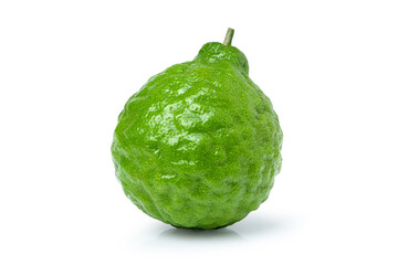 green bergamot isolated on white background