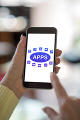 Apps concept on a smartphone