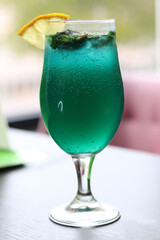 Virgin Mojito served in wine glass