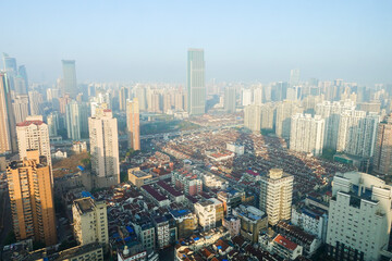 Fototapeta na wymiar 中国 上海 高層ビルからの街の眺め