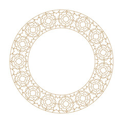 Vector frame in classic arabic style. Ornamental element
