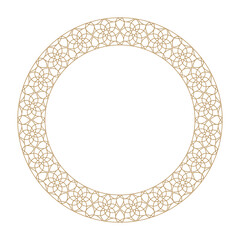 Vector frame in classic arabic style. Ornamental element