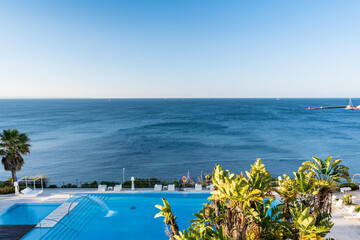 Pool and the sea in Cascais, Portugal
