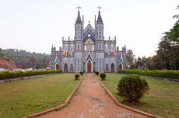 Fototapeta premium St Lawrence Minor Basilica at Attur, Karkala, Mangalore, Karnataka, India 