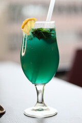 Virgin Mojito served in wine glass