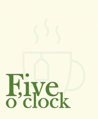 Poster about time for drinking tea.