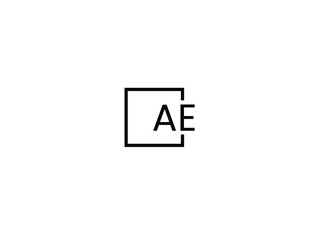AE Letter Initial Logo Design Vector Illustration