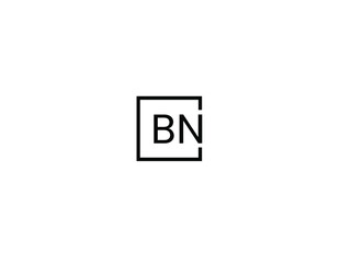 BN Letter Initial Logo Design Vector Illustration