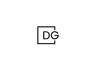 DG Letter Initial Logo Design Vector Illustration