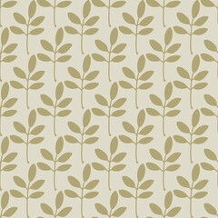 beige autumn leaves seamless patterns