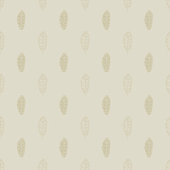beige autumn leaves seamless patterns
