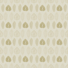 beige autumn leaves seamless patterns