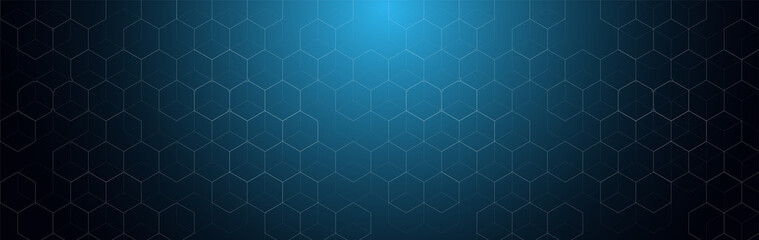 Fototapeta na wymiar vector hexagon banner design with hexagon abstract background