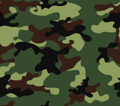 
Camo texture, vector modern background, army uniform pattern.