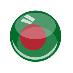 Vector flag of country banglades round and glossy