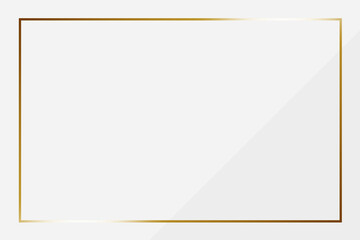 高級感のあるシンプルな背景　長方形　ホワイト＆ゴールド