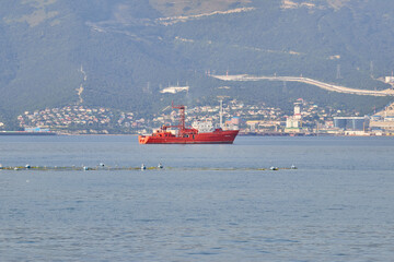 cargo ship in the port