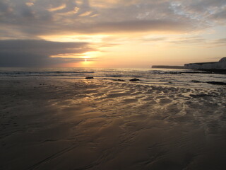 Sunset over the ocean