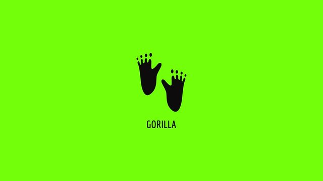 Gorilla step icon animation