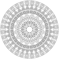 Leaf Flower Petal Coloring Mandala Art Simple Graphic Shape Vector Floral Oriental Outline Vintage Decorative Elements Pattern Illustration Islam Arabic Indian Turkish Mystic Religion Morals Lotus