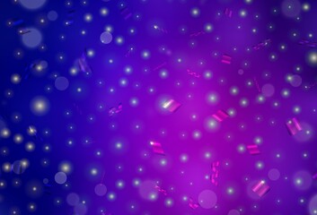 Dark Purple, Pink vector pattern with spheres.