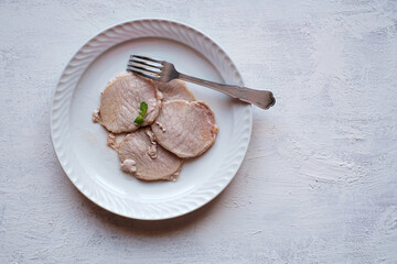 Fried pork tenderloin steaks