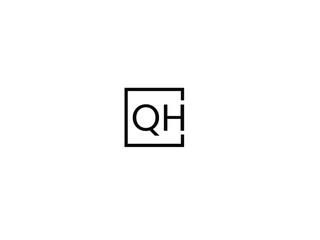 QH Letter Initial Logo Design Vector Illustration	