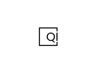QI Letter Initial Logo Design Vector Illustration	