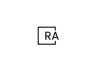 RA Letter Initial Logo Design Vector Illustration	