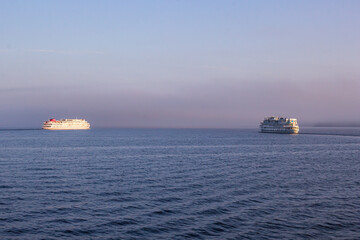 ships in the sea