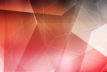 Light Red, Yellow vector background with polygonal style.